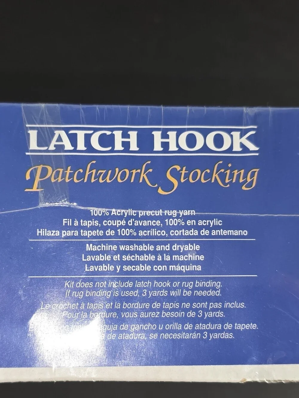 J&P Coats Vintage Patchwork Stocking Holiday Christmas Latch Hook Kit Nostalgic